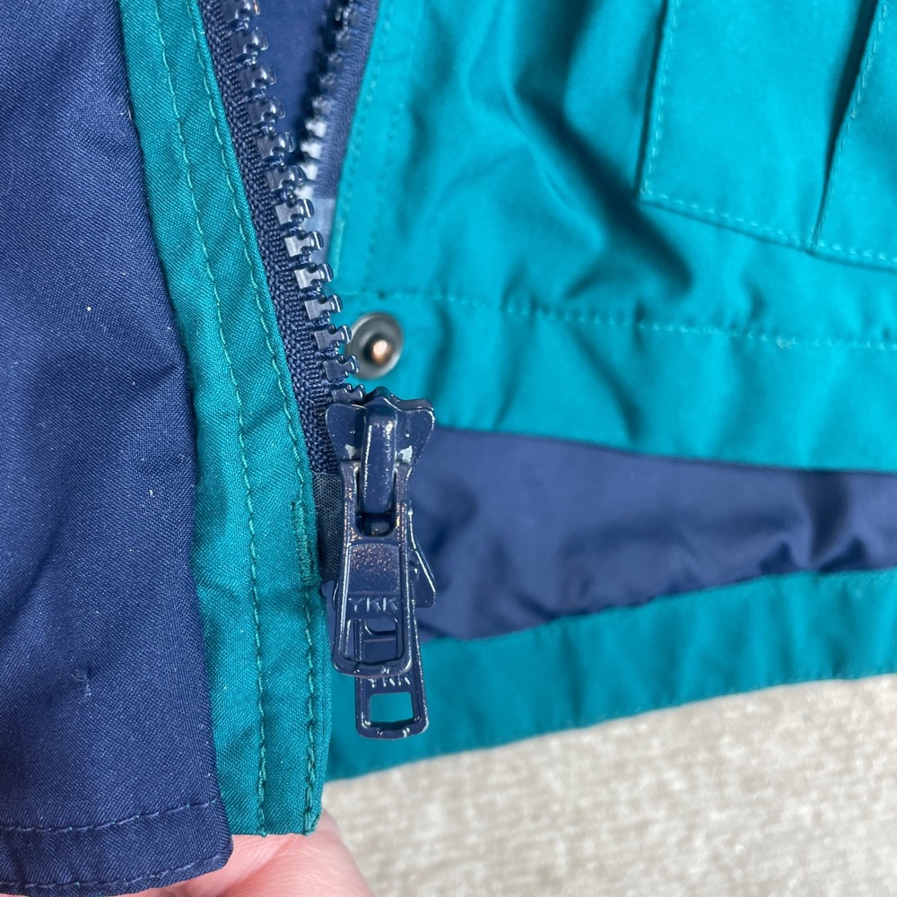 Eddie Bauer GORE-TEX Teal Blue Hooded Parka Jacket Unisex L - Picture 12 of 16